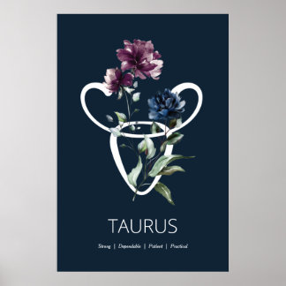 Taurus Astrologisches Zeichenposter Poster