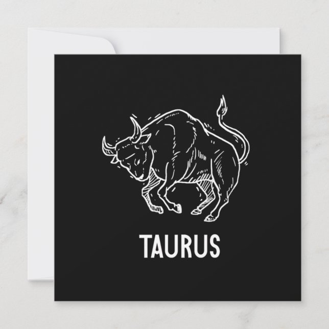 Taurus Astrology Birthday Gift Zodiac Signs Einladung (Vorderseite)