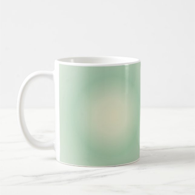 Taurus Aura Gradient Zodiac, Grüner Aurasradient Kaffeetasse (Links)