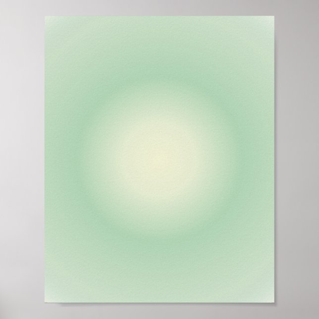 Taurus Aura Gradient Zodiac, Grüner Aurasradient Poster (Vorne)