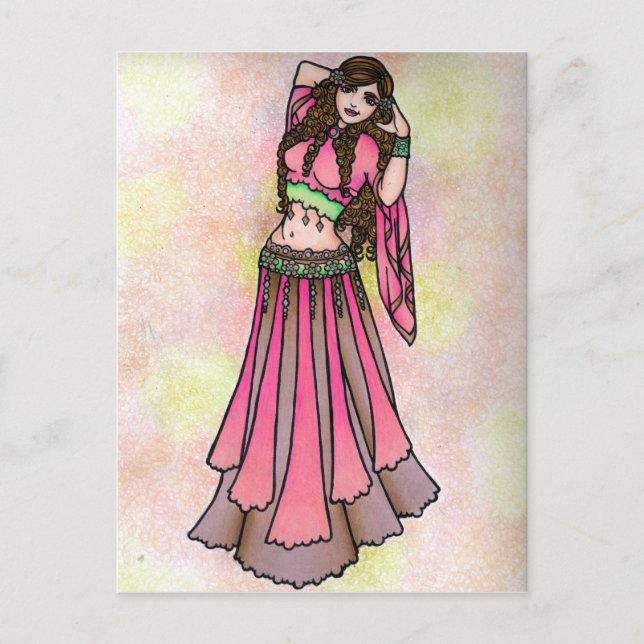 Taurus Belly Dancer Postcards Postkarte (Vorderseite)