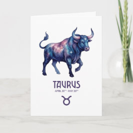 Taurus Birthday Card Feiertagskarte