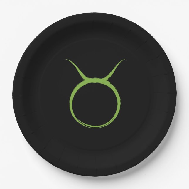 TAURUS Bull April Mai Astrologie Zodiac Geburtstag Pappteller (Vorderseite)