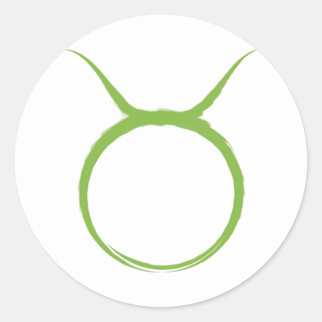 TAURUS Bull April Mai Astrologie Zodiac Party Runder Aufkleber (Vorderseite)