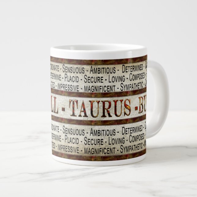 TAURUS - BULL - KAFFEE/SOUP/JUMBO - TASSE - TEXT (Vorderseite Rechts)
