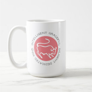 Taurus Bull Logo Zodiac Star Signatur Astrologie K Kaffeetasse