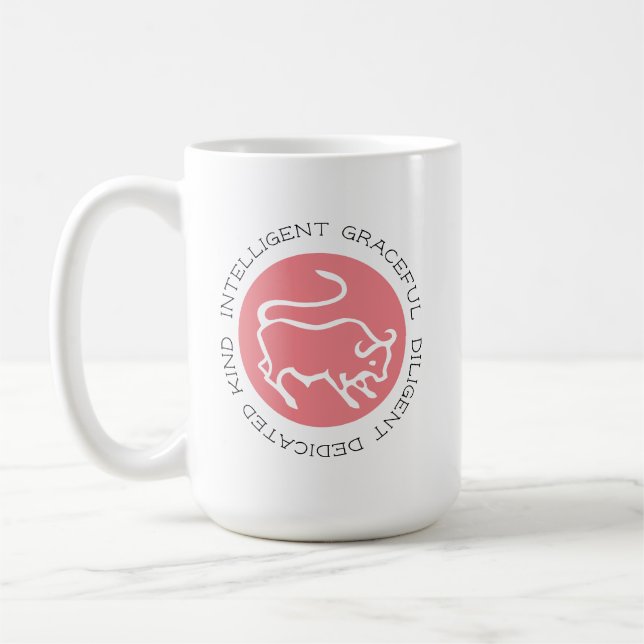 Taurus Bull Logo Zodiac Star Signatur Astrologie K Kaffeetasse (Links)