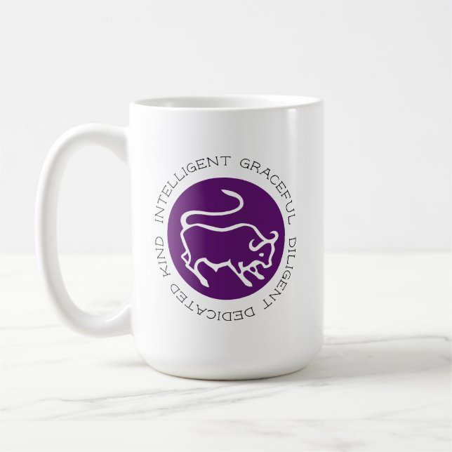 Taurus Bull Logo Zodiac Star Signatur Astrologie K Kaffeetasse (Links)