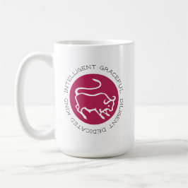 Taurus Bull Logo Zodiac Star Signature Astrologie Kaffeetasse