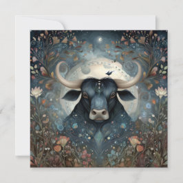 Taurus Bull Zodiac Astrology Mystical Birthday Karte