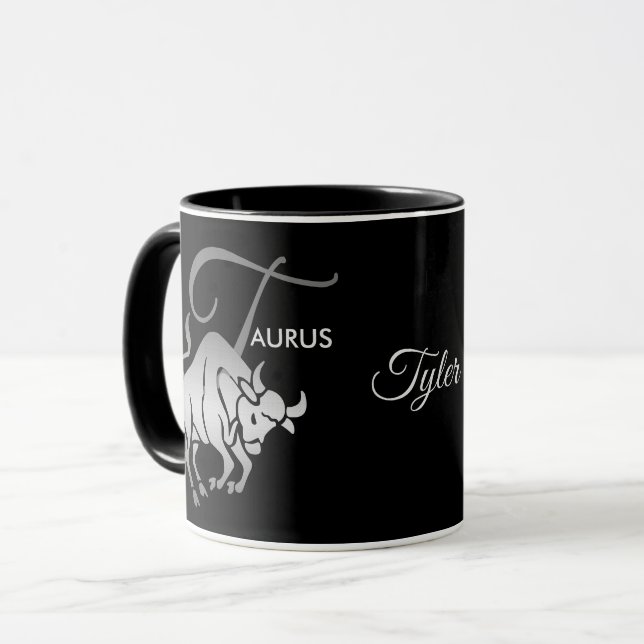Taurus ♉ Bull - Zodiac-Zeichen Tasse (Vorderseite Links)
