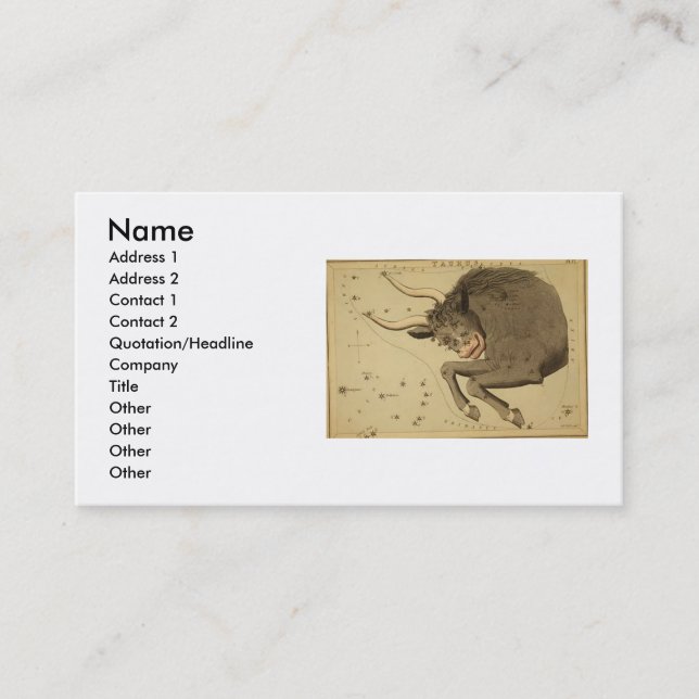 Taurus Business Card Visitenkarte (Vorderseite)