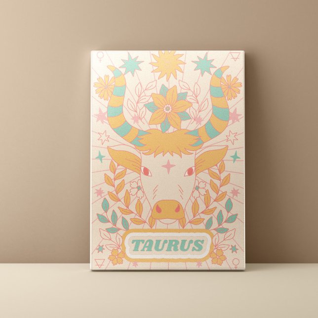Taurus Celestial Zodiac Pastel Dreams Leinwanddruck (Von Creator hochgeladen)