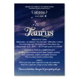 Taurus Center-Tischkarte Tischnummer