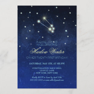 Taurus Constellation Geburtstagsparty Einladung