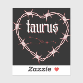 Taurus Constellation Gothic Barbed Wire Design Aufkleber