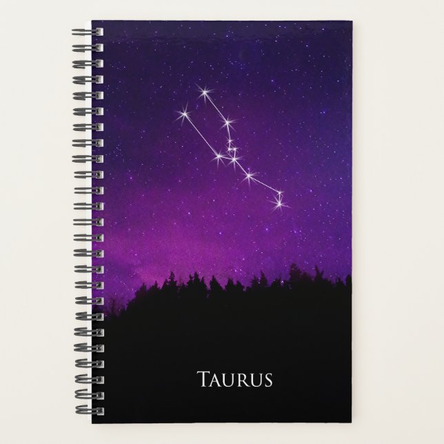 Taurus Constellation Night Sky Astrology Symbol Planer (Vorderseite)