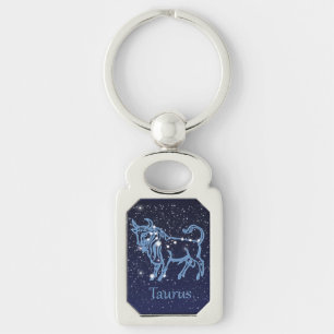 Taurus Constellation & Zodiac Sign with Stars Schlüsselanhänger
