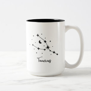 Taurus Constellation Zwei-Tone-Kaffee-Tasse Zweifarbige Tasse