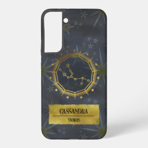 Taurus Dark Zodiac Astrologie: Schwarz & Gold Samsung Galaxy Hülle