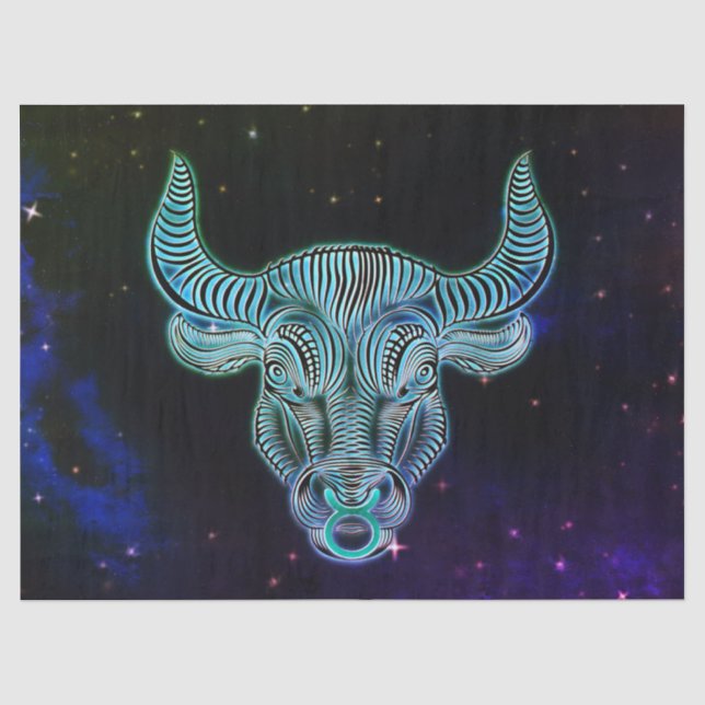 Taurus das Bull-Zodiaktpapier Seidenpapier (Vorderseite)