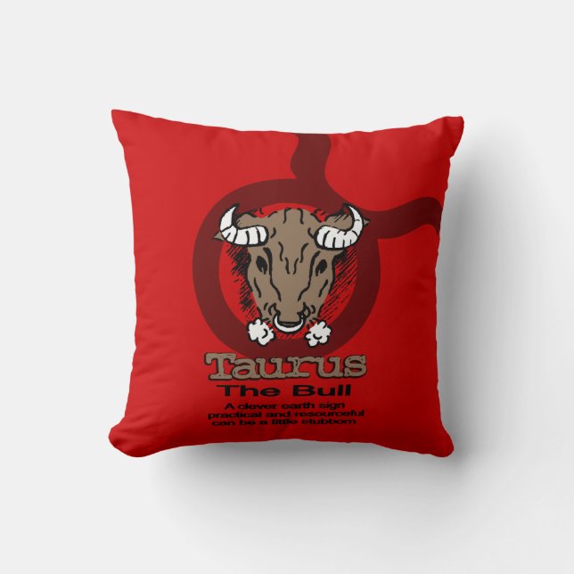 Taurus das rote Bull-Kissen Kissen (Vorderseite)