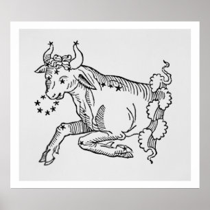 Taurus (der Bull) eine Abbildung aus der "Poetic Poster