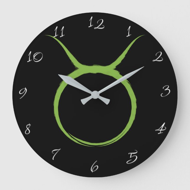TAURUS Die Bull Astrologie Zodiac April Mai Unterz Große Wanduhr (Vorderseite)