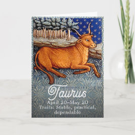 Taurus Die Bull Zodiac Sign Geburtstagsparty Karte