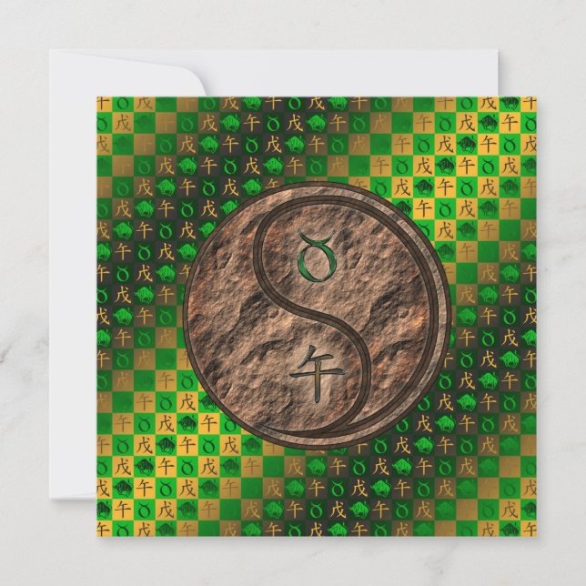 Taurus & Earth Horse Karte (Vorderseite)