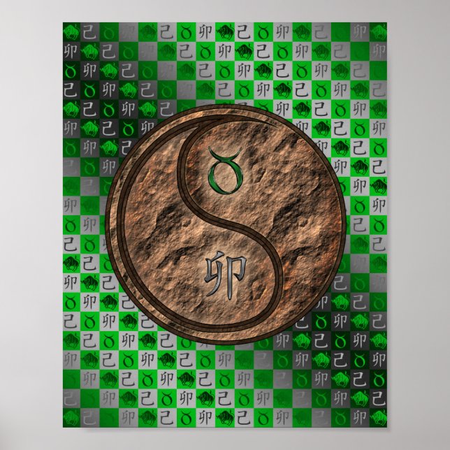 Taurus & Earth Rabbit Poster (Vorne)