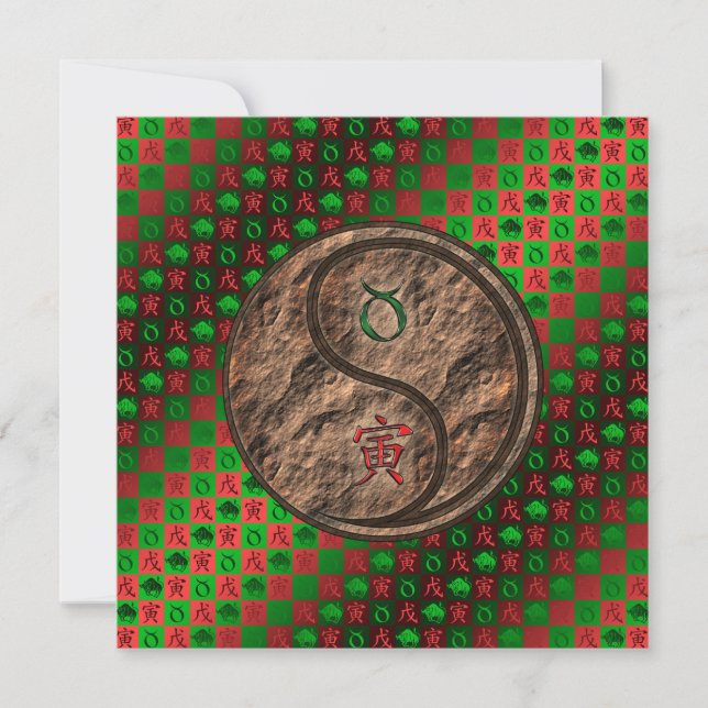 Taurus & Earth Tiger Karte (Vorderseite)