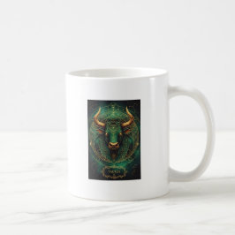 Taurus Emerald and Gold Astrology Coffee Cup Kaffeetasse