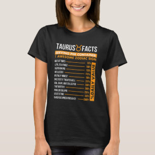 Taurus Fakten Zodiac Sign Astrologie Symbol Horosc T-Shirt