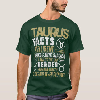 TAURUS Fakten Zodiac Sign Shirt Geburtstagsgeschen