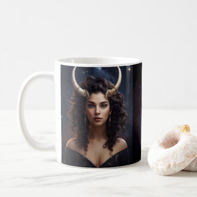 Taurus Female Astrologische Tasse (Mit Donut)