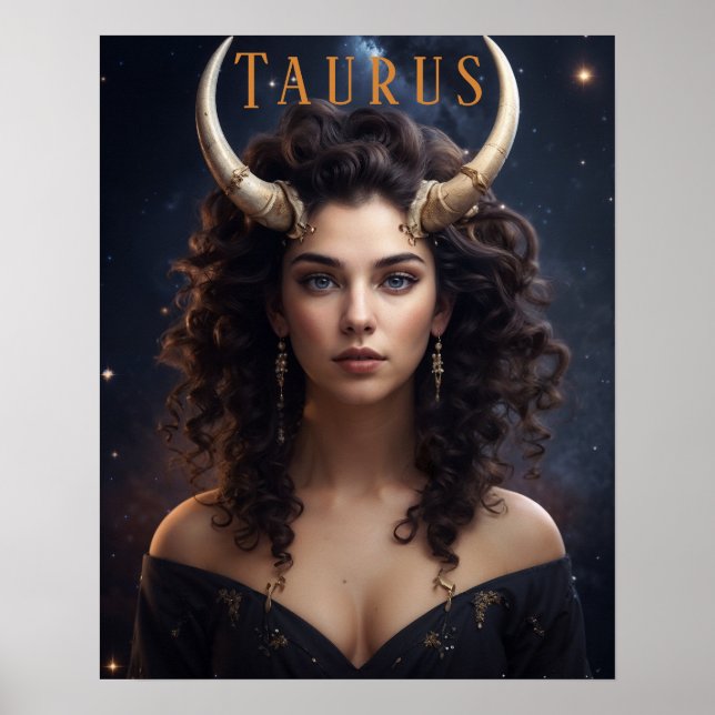 Taurus Female Astrologisches Poster (Vorne)