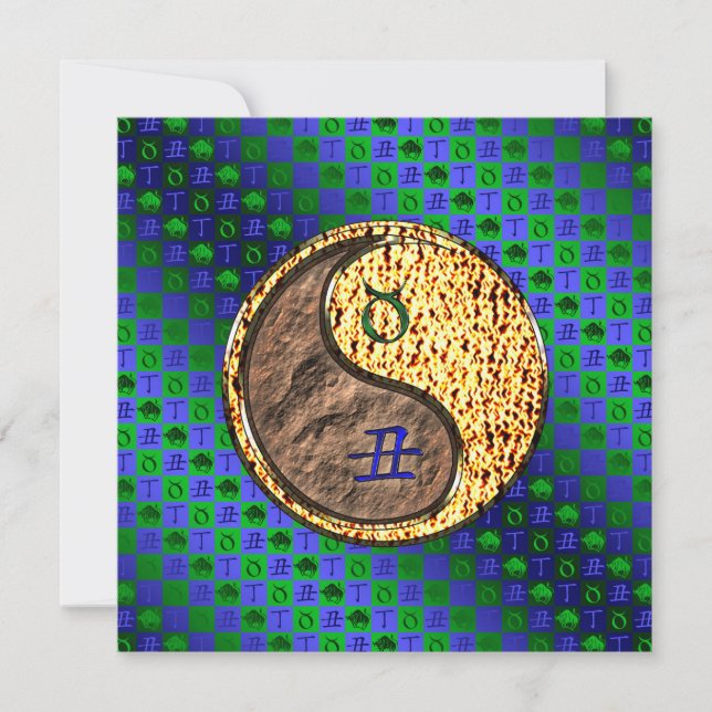 Taurus & Feuer Ox Karte (Vorderseite)