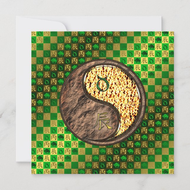 Taurus & Fire Dragon Karte (Vorderseite)