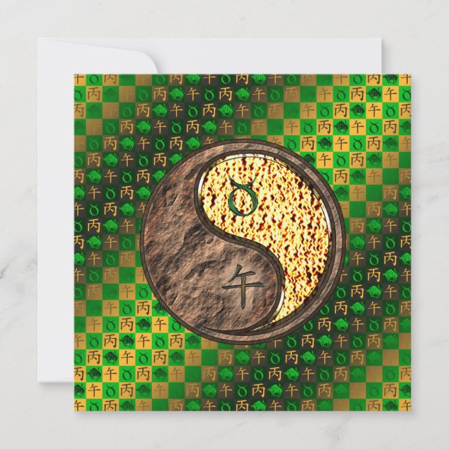 Taurus & Fire Horse Karte (Vorderseite)