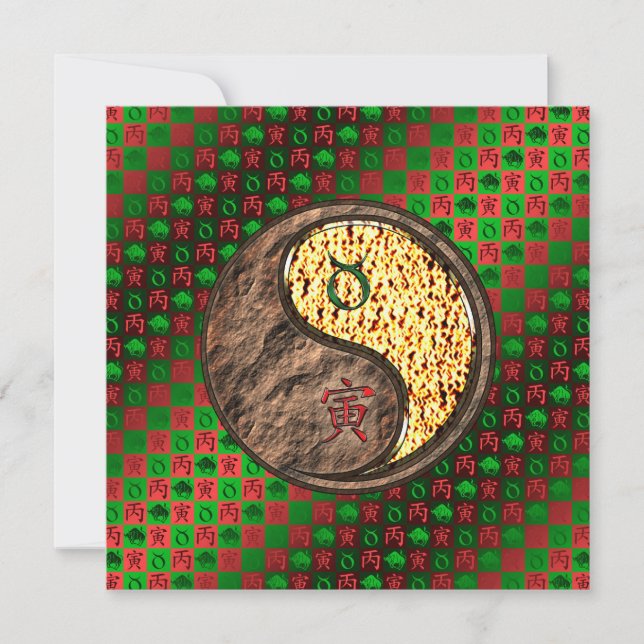 Taurus & Fire Tiger Karte (Vorderseite)