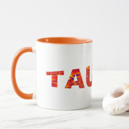 Taurus - Firey Orange Yellow Blue Tasse