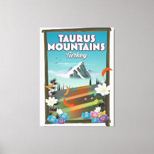 Taurus-Gebirge Türkei Reiseposter. Leinwanddruck