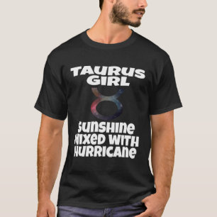 Taurus Girl Sunshine gemischt mit Hurrikan Astrolo T-Shirt