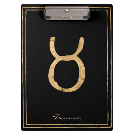Taurus Hammergoldstylisierte Astrologie Klemmbrett