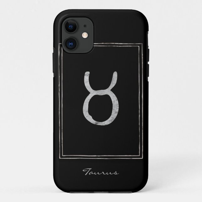 Taurus Hammersilber Stilisierte Sterne Astrologie Case-Mate iPhone Hülle (Rückseite)