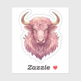 Taurus Himmels-Zodiakus-Aufkleber - Pink Bull Kuns Aufkleber