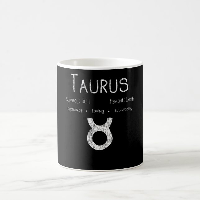 Taurus Horoscope Astrologie Star Sign Geburtstagsg Kaffeetasse (Mittel)