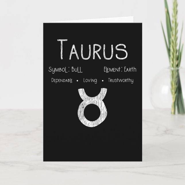 Taurus Horoscope Astrologie Star Sign Geburtstagsg Karte (Vorderseite)