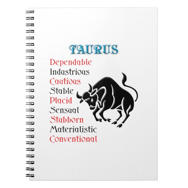 Taurus Horoscope Zodiac Sign Notizblock (Vorderseite)